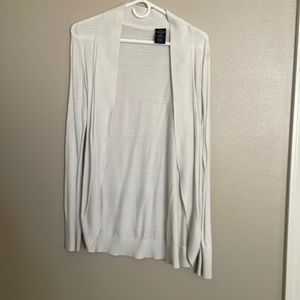 Faded Glory Women's Open Front Long Ivory Cardigan Size Medium